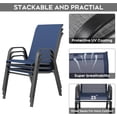 thumbnail image 4 of CHINNLUU Outdoor Dining Set for 4,5pcs Patio Table and Chairs Set with Adjustable Umbrella Hole,Heavy Duty 37.8”x37.8” Metal Dining Table and Stackable Patio Chair for Yard, Garden, Porch, 4 of 9