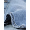 thumbnail image 5 of DARING DIVA Women's Plus Size Button Down V Neck Sleeveless Jean Waistcoat 6X Light Blue, 5 of 6