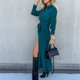 thumbnail image 3 of Vestido elegante con gradas para mujer Blusas de un solo pecho Vestido con cuello en V Traje de vacaciones FLhrweasw Nuevo, 3 of 9