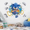 thumbnail image 4 of Pegatinas de Sonic The Hedgehog para decoración de habitaciones de niños, 60 x 40 cm, figuras de juego, pegatinas de grafiti, pegatinas de dibujos animados para bricolaje, pegatinas impermeables, 4 of 5