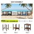 thumbnail image 5 of FUNDAZE HDPE 2-Layer End Table for Living Room, Outdoor Side Table, Patio Small End Table, Brown, 5 of 12