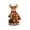 Reindeer, variant on Christmas Snowman Resin Statue, 8" Lighted Tabletop Figurine With Candy Bowl & LED Lantern, Christmas Table Centerpiece Holiday Mantel Decor