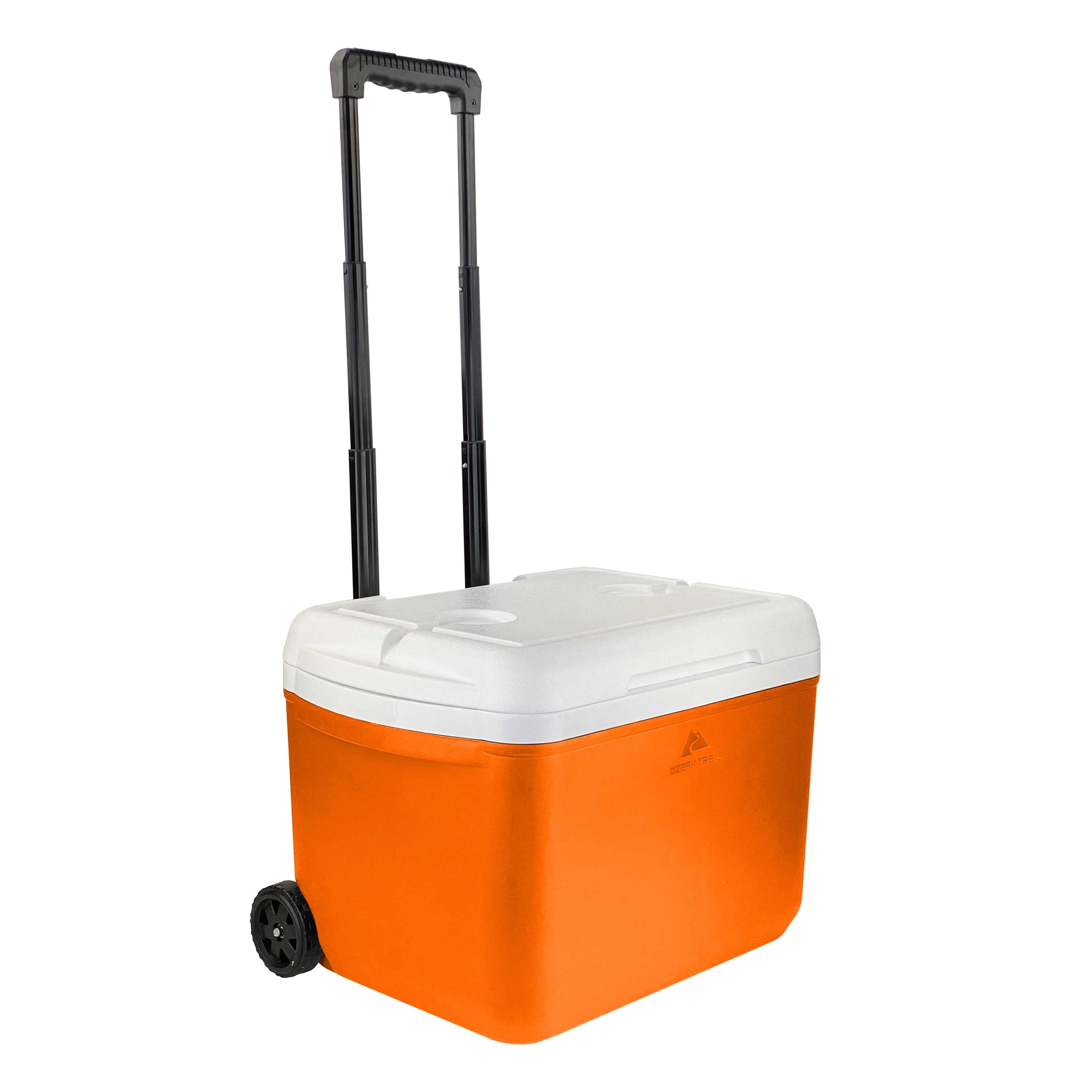Ozark Trail 30 Quart Capacity Hard Side Wheeled Cooler, 42-Can, Bright Orange