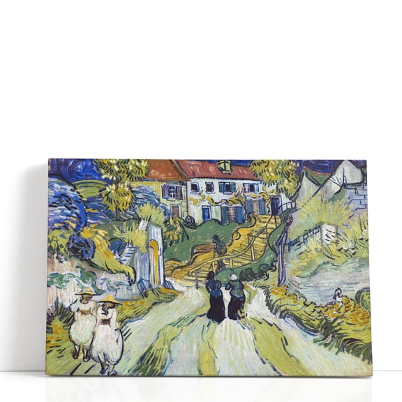 Stairway at Auvers, 1890 - Wrapped Canvas Print Wall Art | 18" W x 12" H