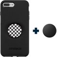 thumbnail image 3 of PopSockets Otter + Pop for iPhone 7 Plus and 8 Plus OtterBox Defender Series Case Phone Grip and Phone Stand, PopGrip, Collapsible, Swappable Top, Black and Aluminum Black, 3 of 5
