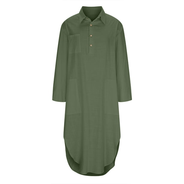 Dyegold Women Cotton And Linen Shirt Dress Button Down Casual Maxi Dresses  Loose Flowy Swing Long Sleeve Vacation Long Dress - Walmart Business  Supplies