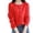 Red, variant on BOOMILK Women Solid Color Crew Neck Long Sleeve Button Down Cardigan