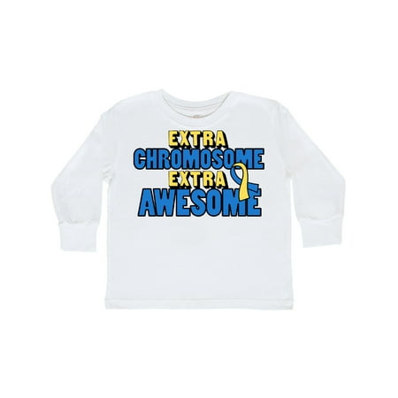 

Inktastic Extra Chromosome Extra Awesome Gift Toddler Boy or Toddler Girl Long Sleeve T-Shirt