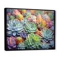 thumbnail image 2 of Designart "Succulent Harmony Green Garden II" Floral Floater Framed Canvas Print, 2 of 7