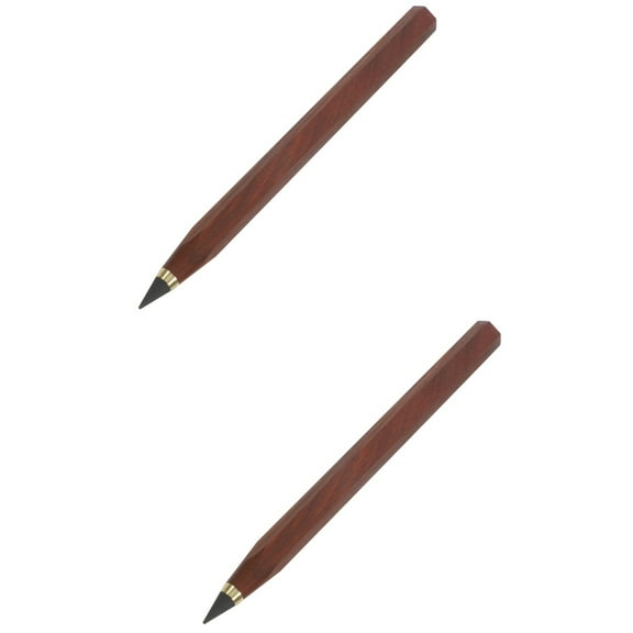 Masteelf 2pcs Inkless Pencil Painting Everlasting Pencil Students Writing Pencil Wooden No Sharpening Pencil
