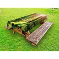 thumbnail image 1 of Forest Outdoor Tablecloth, Forest in Spring Time Sunset Moss Woods Leaf Wilderness Fantasy Magical View Print, Decorative Washable Fabric Picnic Tablecloth, 58 X 120 Inches, Green Brown, by Ambesonne, 1 of 2