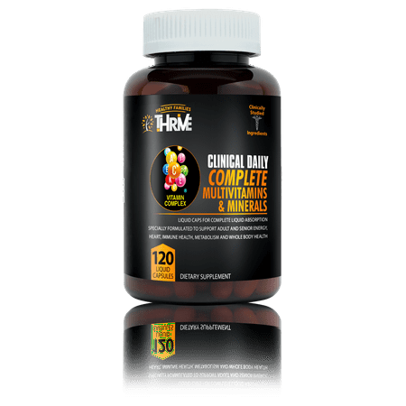 - CLINICAL DAILY COMPLETE Whole Food Multivitamin Supplement, Women & Men. 120 Liquid Capsules = Complete Liquid Absorption! 42 Superfood Fruits Vegetables Blend - 360 Life Health, Young Adult to Senior