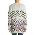 thumbnail image 3 of No Boundaries Juniors' Print Cardigan, 3 of 6