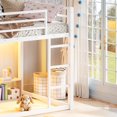 thumbnail image 6 of Leumius Metal Bunk Bed Twin over Twin with Storage Shelves and Drawers,Metal Bunk Bed Frame with LED Lights,No Box Spring Need,White, 6 of 23