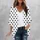 thumbnail image 5 of Mujeres de Manga Larga Tops Casual Impreso Suelto Cubrir Blusa de Cardigan Primavera Verano, 5 of 5