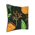 thumbnail image 2 of Square Throw Pillow Covers with Core, Cartoon Plant Leaf Doodle Pillows for Sofa Beds, 16" x 16" Multicolor, 2 of 9