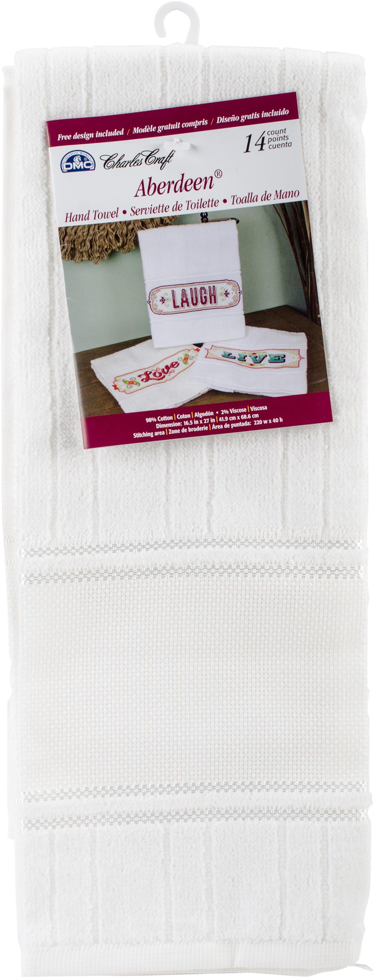 Bulk Buy 2-Pack Charles Craft Maxton Velour Guest Towel 12X19 1/2 Ecru VT6910-2724 