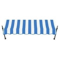 thumbnail image 2 of Awntech 5.38 Ft New Orleans Fixed Awning Canopy with Spear Arms (64.5in x 24in x 16in), Bright Blue/White Stripe, 2 of 2