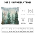 thumbnail image 6 of JRXY Pine Tree Throw Pillow Covers Watercolor Blue Green Square Rustic Style Natural Forest Fog Print Decorative Pillowcase Spring Summer Cushion Cover for Home Sofa Bed Outdoor,Set of 2 White, 6 of 6