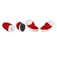 thumbnail image 4 of Botas de invierno cálidas para perros, botas navideñas para exteriores, antideslizantes, con protector de patas y correa de velcro (rojo n.° 1), 4 of 14