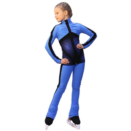IceDress Figure Skating Outfit - Thermal - Jump (Blue with Black