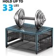 thumbnail image 6 of Metal Printer Stand for Desk with Storage Drawer and 2 Pen Holders, 2-Tier Desktop Organizer Printer Table for Home Office, Multi-Purpose Desk Organizer for Fax Machine Scanner Files(Black), 6 of 6