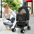 thumbnail image 6 of BestPet 3-in-1 Premium Dog/Cat Stroller, Detachable Carrier, Cup Holder, Black, 4 Wheels, 6 of 7