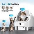 thumbnail image 5 of Open Top Self Cleaning Litter Box,70L Automatic Cat Litter Box Self Cleaning with APP Control,Low Noise,Safety Protection,Anti-Pinch Protection&Easy Access Step for Senior Cats,Multiple Cats(White), 5 of 11