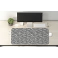 thumbnail image 2 of Rose Computer Mouse Pad, Romantic Flower Bouquet in Ink Pattern Repetition Monochrome Modern Design, Rectangle Non-Slip Rubber Mousepad X-Large, 35" x 15", Charcoal Grey White, by Ambesonne, 2 of 2