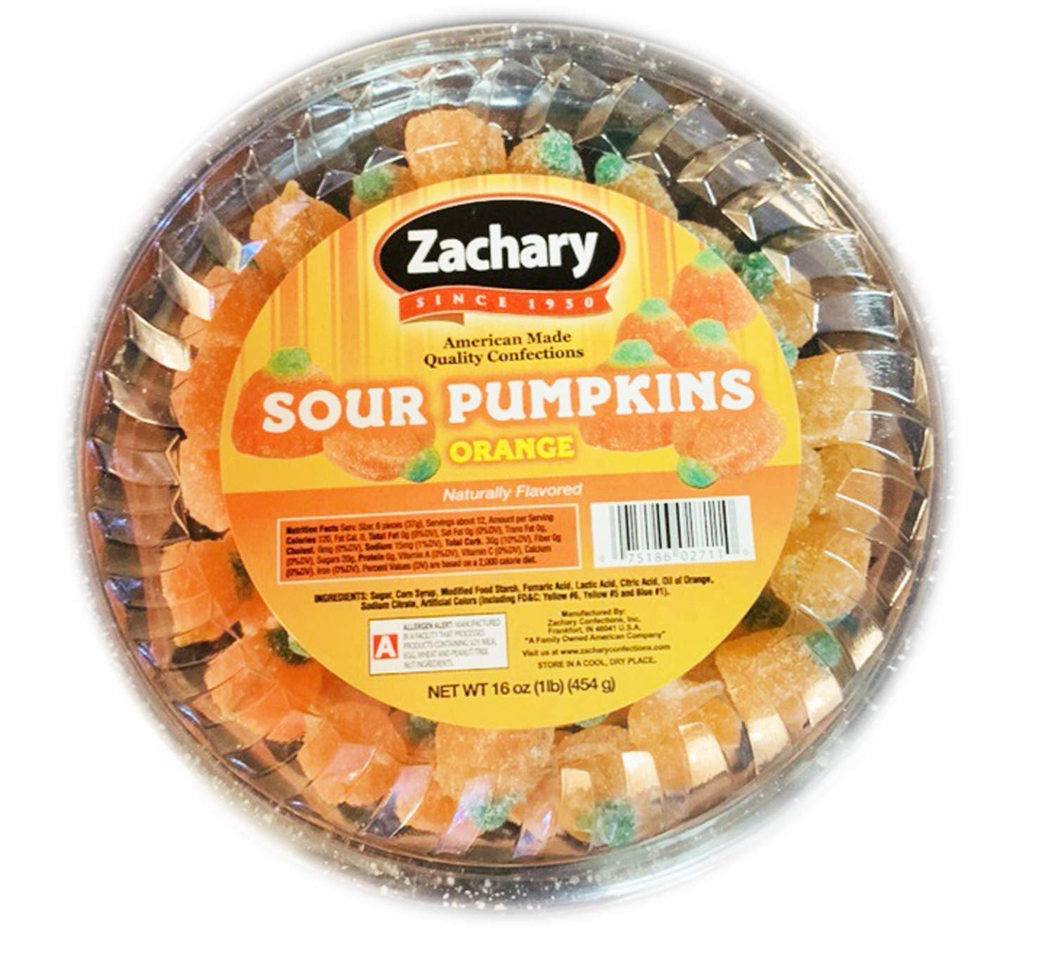 Zachary Halloween Jelly Pumpkins Orange Candy 16 Ounce! Orange Flavors