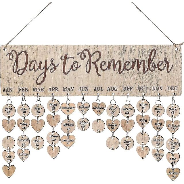 Diy Calendar Wall Hanging With Tags(days To Remember)