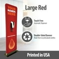 thumbnail image 3 of Automatic Sanitizer Dispenser Floor Stand Kit (Double-Sided Clean Your Hands Here Graphic Banner + Touch-free Dispenser) (24x78 (Large), Red), 3 of 6