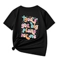 thumbnail image 2 of ibiyuan Graphic T Shirts Girls Short Sleeve Girl Tops Size 8 Girls Shirts Size 10 Crewneck Funny Print Basic Tee Trendy Party Gift Summer Tee Tops, 2 of 5