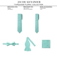 thumbnail image 5 of Jacob Alexander Men's Floral Pocket Square Handkerchief Hanky - Turquoise, 5 of 5