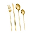 thumbnail image 2 of Juego de cubiertos de cocina de 4 piezas de acero inoxidable, cucharilla, utensilios de cocina, cubiertos Dorado, 2 of 9