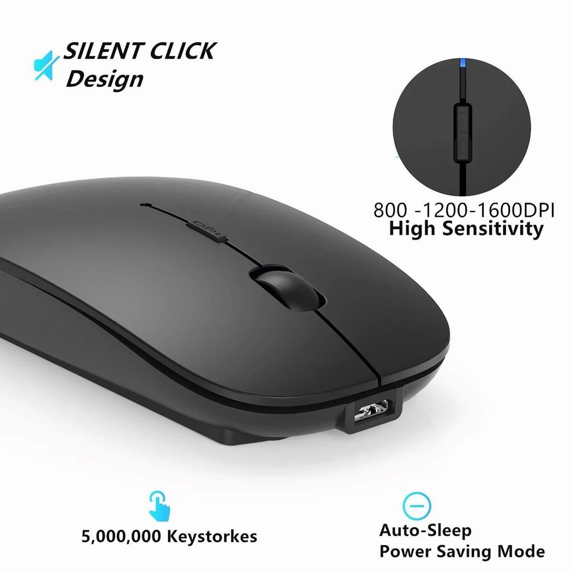 CIRCLE- Bluetooth Mouse, Pro-V Slim Dual Modes Bluetooth4.0/2.4G Wireless Mice, Silent