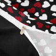 thumbnail image 5 of Erosebridal Scattered Heart Valentine Confetti Duvet Cover Queen for Girls, Black White Red Love Queen Bedding, Black Reversible 3-Piece 1 Duvet Cover and 2 Pillowcases, 5 of 7