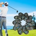 thumbnail image 3 of 10 palos Golf Iron Headcover Zulema para Golf Club Head Protection 4-9 A P Negro Cubierta de cabeza de hierro de golf, 3 of 8
