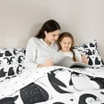 thumbnail image 5 of Manfei Cartoon Penguin 3-Piece Full Size Comforter Sets for Kids Teens,Love Heart Print Bedding Comforter Set,Merry Christmas Lightweight Bedding Sets,Breathable Home Decor,Reversible, 5 of 8