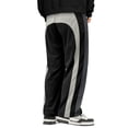 thumbnail image 3 of WTOBBY Men's Colorblock Striped Corduroy Trousers Casual Fashion Pants for Daily Wear Comfortable Relaxed Fit Men's Lounge Pants,Black L, 3 of 3