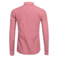 thumbnail image 3 of Faithtur Men Slim Fit Shirts Solid Color Hidden Zipper Button-Down Long Sleeve Tops Turn-Down Collar Spring Fall Casual Clothes, 3 of 4
