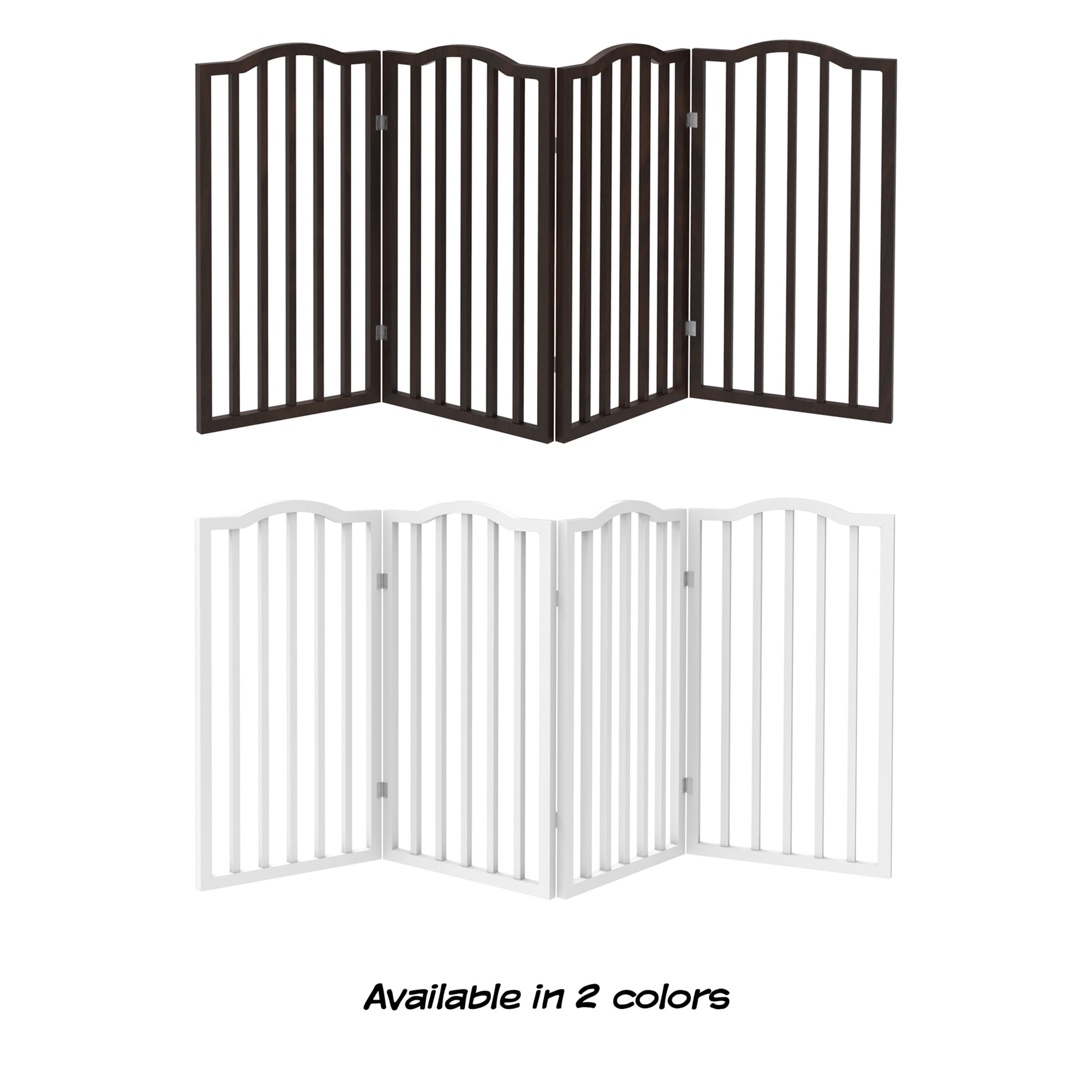 PETMAKER 4-Panel Indoor Foldable Pet Gate for Stairs or Doorways (White)