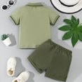 thumbnail image 6 of NOLDARES Toddler Baby Boy Clothes Print Short Sleeve T-Shirt Tops Shorts Set 2 Piece Summer Outfits Blazer,12-18 M, 6 of 9