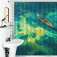 thumbnail image 3 of Colorful Kayaks Glide Across The Lake Shower Curtain Modern Home Bathroom Bathtub Decor Waterproof Fabric with 12PCS Hooks, 3 of 6