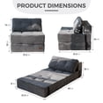 thumbnail image 2 of Sofá cama plegable MAXYOYO convertible de espuma de alta densidad 160 x 80 x 40 cm, 2 of 8