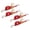 Red, variant on Mega Cargo Control 4 pack Handle Ratchet Straps 1" x 6' Motorcycle Tie Down Straps with S Hooks for Bike, Boat, Utility Use, 833 lbs Wll, Red
