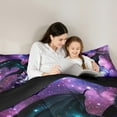 thumbnail image 4 of Manfei Cartoon Animal Dragon 7-Piece Twin Bedding Sets,Galaxy Planet Starry Night Bedding Comforter Set,Western Fansty Theme Sheet Sets For Girls Kids,Breathable Home Decor Reversible, 4 of 8