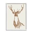 thumbnail image 5 of Stupell Industries Modern Deer Antlers Ink Sketch Doodle Style Graphic Art White Framed Art Print Wall Art, Design by Valerie Wieners, 5 of 5