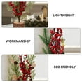 thumbnail image 5 of Save!Mini Christmas Tree Desktop Pine Tree Artificial Christmas Tree And Red Berries Pine Cone Wood Desktop Desktop Christmas Decoration, 10.63*5.12 In, 5 of 13