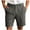 Gray, variant on ZVNAΖH Men's Shorts Casual 7 Inch Inseam Cotton Linen Button Elastic Waist Summer Beach Vacation Shorts with Multi-Pocket